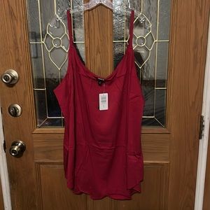 TORRID PLUS SIZE AVA CHALLIS CAMI: JESTER RED: NWT: SZ 4